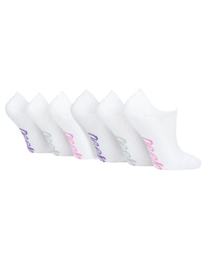 Dames 6-pack Bamboe Geen-Show Sokken | Onzichtbare Sokken met Hiel Grip
