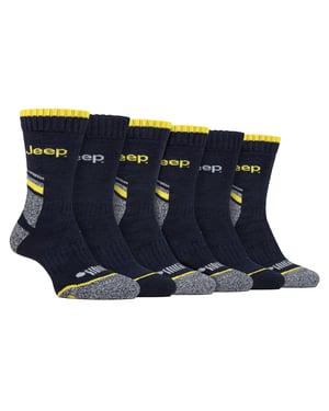 Mannen 6-pack Heavy Duty Werksokken met Verstevigde Hak en Tenen
