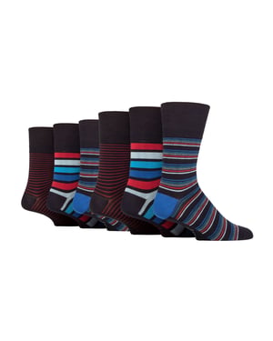 6 Pack Mens Non Elastic Loose Top Bamboo Socks