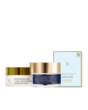 Hyaluronsyra + Kollagen Pro Age Ögonkräm 30ml + Rynkor Fyll ormgift fuktkräm 50ml
+Hyaluronsyra + kollagen hydrogel ögonkuddar 5 X 2