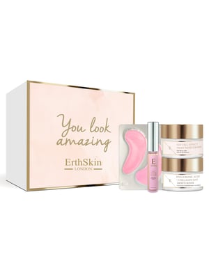 Rosablomma Lyster Läppfyllande Gloss + Rosablomma Lyster Hydro-Gel Ögonmasker + EGF Cell-Effekt Nattfuktighetskräm + Hyaluronsyra & Kollagen Dagskräm 50ml (Universalkit)