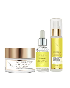Hyaluronic acid & Collagen Day Cream 50ml+ Bee Venom + Manuka Honey Elixir Serum 60ml + Bee Venom + Manuka Honey Serum Oil 30ml