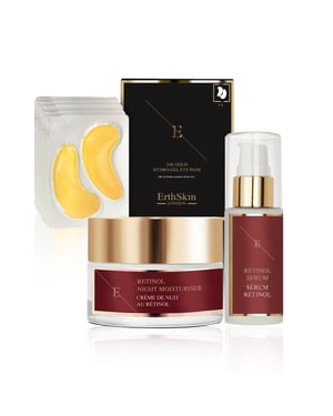 RETINOL SERUM 30ML + RETINOL NATTKRÄM 50ML + KOLLAGEN GULD UNDERÖGONPATCHAR 24K GULD - 5X2 PADS