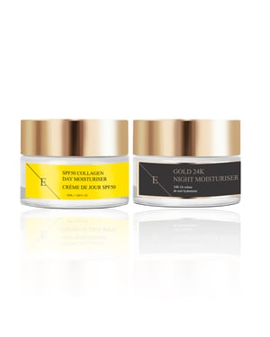 SPF50 KOLLAGEN DAGKRÄM 50ML + ANTI-RYNK NATTUR 24K GULD - 50ml