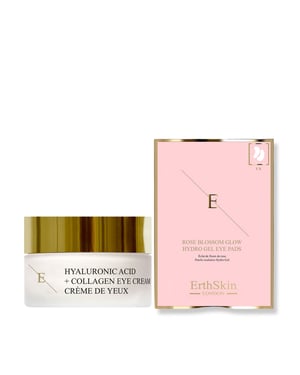 Hyaluronsyra + Kollagen Pro Age Eye Cream 30ml + Rose Blossom Glow Hydro-Gel Eye Pads 5 X 2