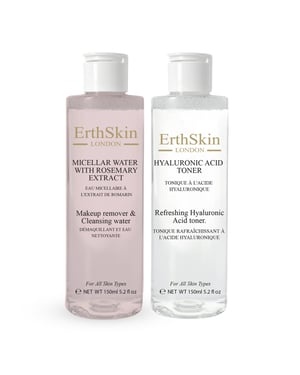 Uppfriskande ansiktsvatten med hyaluronsyra 150ml + Micellärt vatten med rosmarinextrakt 150ml