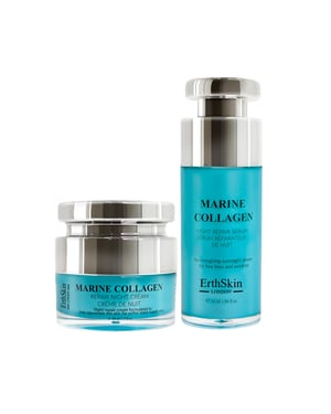 Marine Collagen Night Cream 50ml + Marine Collagen Night Repair Serum 30ml