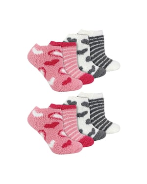 8 Pak Dames Dierenprint Lage Cosy Sokken