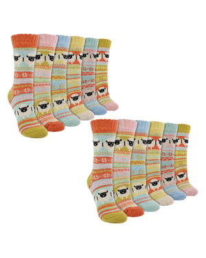 Dames 12-pack Alpaca Sokken met Schapenpatroon