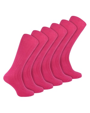 Mens Plain Coloured Cotton Rich Ribbed Dress Socks