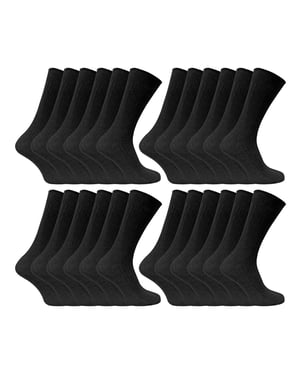 24 Paar Multipack Heren Ultimate Comfort 100% Katoenen Sokken