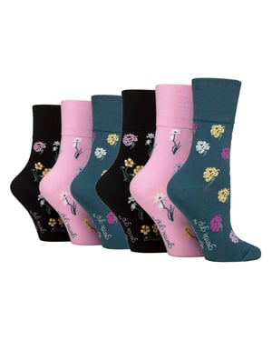 6 Pairs Ladies Non Elastic Soft Top Diabetic Socks