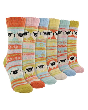 Dames 6-Pack Alpaca Sokken met Schapenpatroon