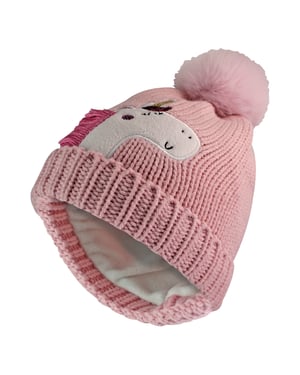 Kinderen Eenhoorn Beanie Hoed met Pom Pom | Jongens & Meisjes Winterhoed met Bobbel
