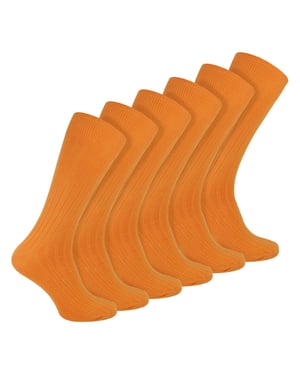 Mens Plain Coloured Cotton Rich Ribbed Dress Socks