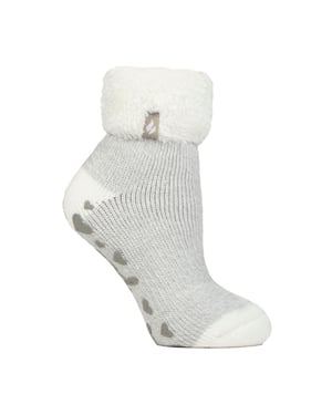 Ladies Ribbed Cuff Thermal Bed Socks for Lounging Around