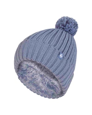 Ladies Ribbad Manschett Termisk Isolerad Vinter Pom Pom Bobble Mössa