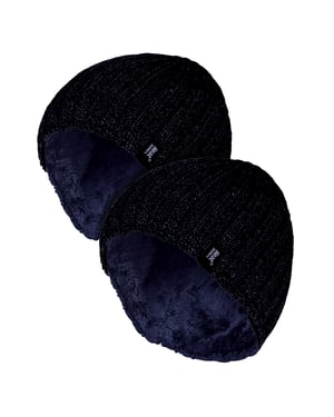 Ribbad vintermössa för herrar - 2-pack