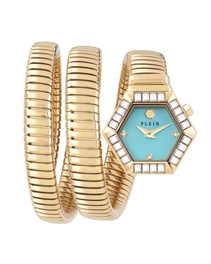 Philipp Plein $nake Hexagon Women's Gold Watch PWZAA0825