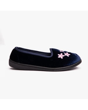 Dr Keller VERA Womens Ballerina Slippers Navy