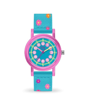 Ice Watch Ice Learning - Pink Flowers Girls's Turquoise Watch 024497