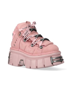 New Rock M-106-C153 Roze Tower Platform Gothic Punk Enkellaarsjes