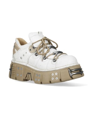 New Rock M-120N-C80 White Gothic Platform Ankelboots