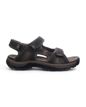 Caterpillar Heren Donkerbruine Leren Giles Trekking Sandalen