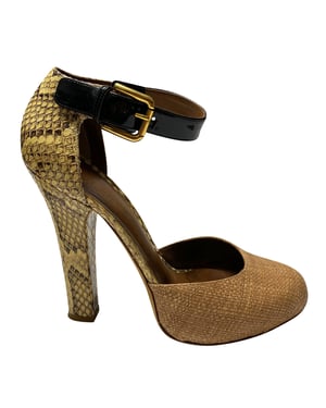 Dolce & Gabbana Djurtryck D'Orsaypumps i Beige Läder