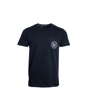 Weird Fish Heren Tidal Organic Korte Mouwen T-Shirt (Marineblauw)