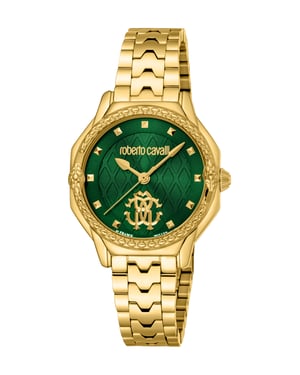 Green Dial Stainless Steel Yellow Gold Watch