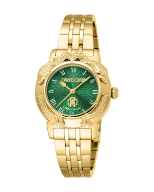 Green Dial Stainless Steel Watch