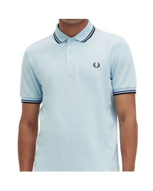 Fred Perry M3600 Twin Tipped Polo Shirt Light Ice