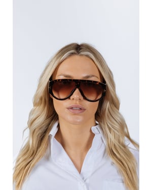 Oversized Rounded Tortoiseshell Sunglasses