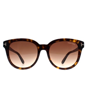 Tom Ford Ronde Dames Donker Havana Bruin Kleurverloop Olivia FT0914