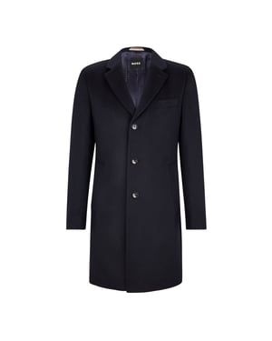 Men's Boss H-Hyde Coat in Dark Blue