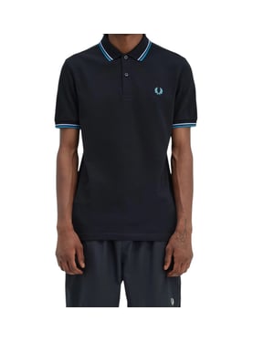 Fred Perry M3600 Twin Tipped Polo Shirt In Black