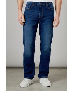 Dark Wash Premium Stretch Straight Fit Jeans