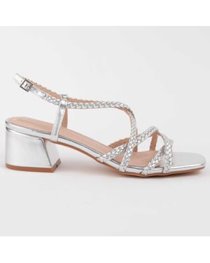 Montevita Högklackad Sandal Trea2 Silver