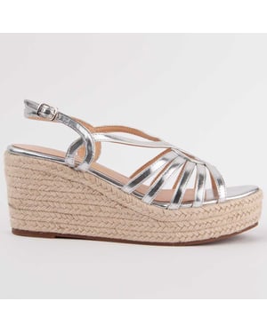 Montevita Sandalen Met Een Sleehak Salia6 Zilver