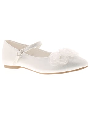 Princess Stardust Girls Party Shoes Chiffon white