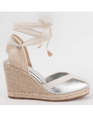 Montevita Wedge Espadrille Balenci2 Silver