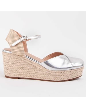 Montevita Wedge Espadrille Balenci3 Silver