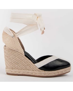 Montevita Wedge Espadrille Balenci2 Black