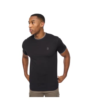 Crosshatch Heren Shellworth T-Shirt (Zwart)