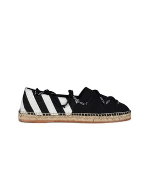 Gebroken witte espadrilles zwart