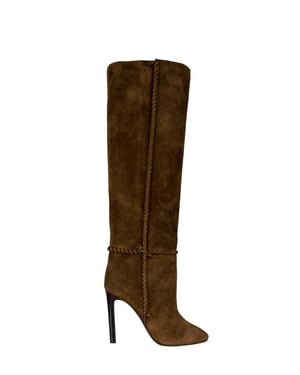Saint Laurent Mica Laarzen Bruin