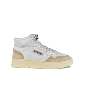 Autry Sneakers Midden Super Vintage Wit