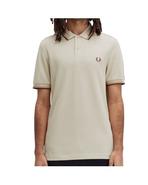 Fred Perry M3600 Twin Tipped Polo Shirt Oatmeal