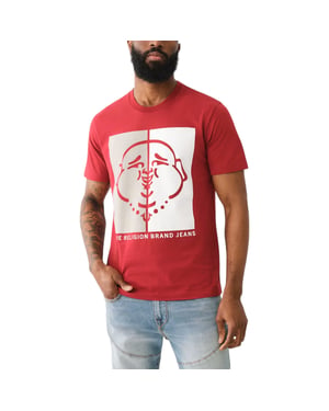 True Religion 108323 Mens Graphic T Shirts Logo Crew Neck Half Sleeve Cotton Tee